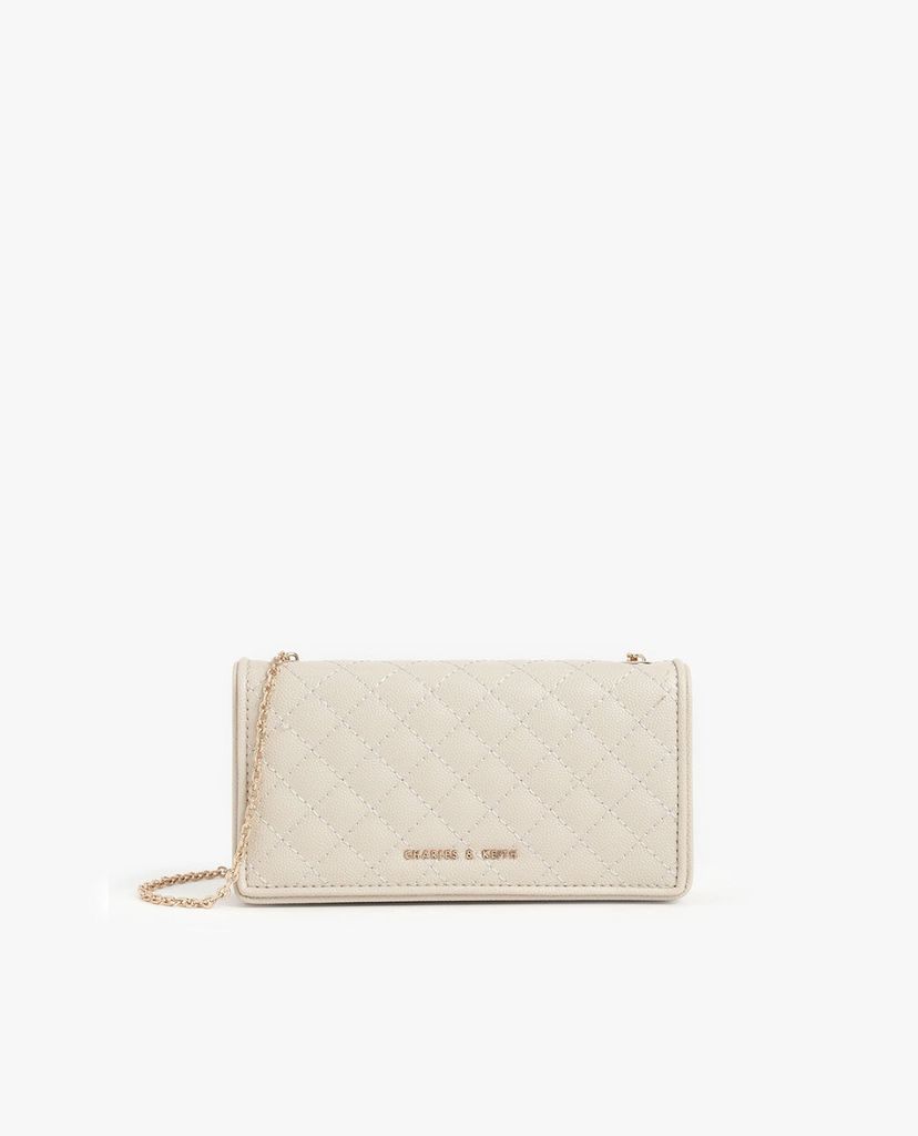 CHARLES & KEITH - Ví nữ cầm tay chữ nhật Quilted Pouch