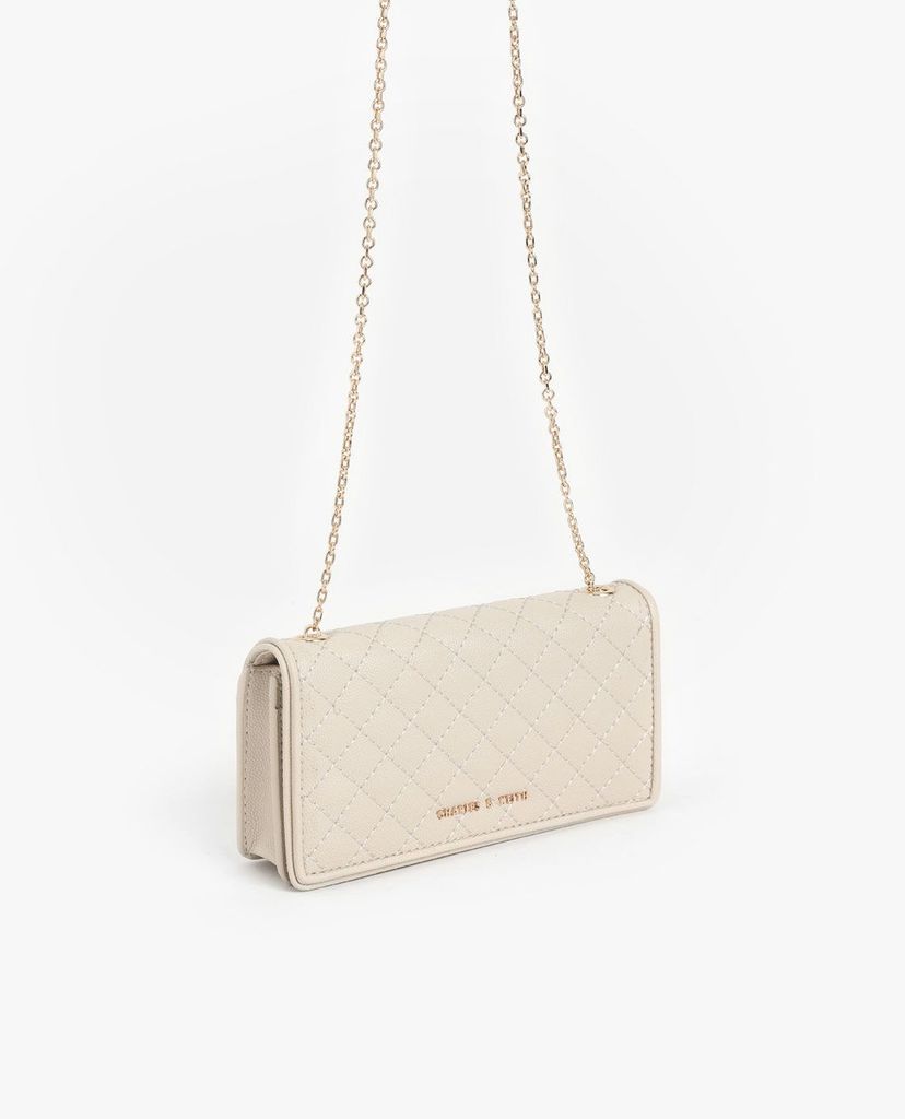CHARLES & KEITH - Ví nữ cầm tay chữ nhật Quilted Pouch