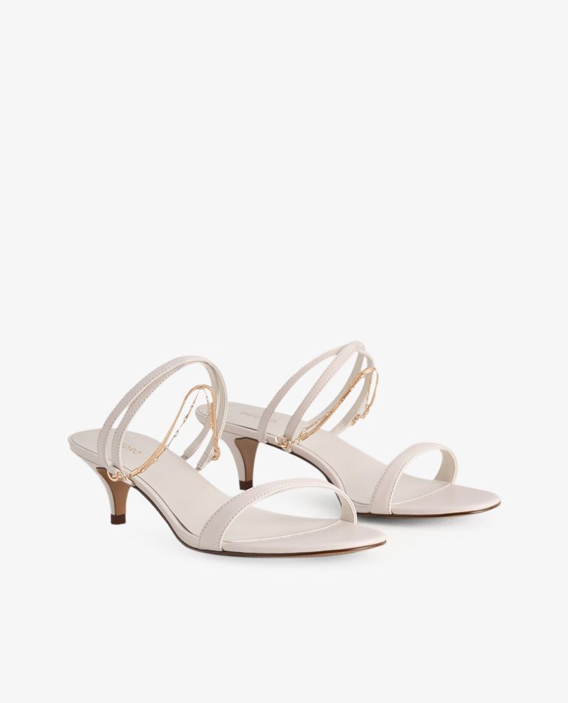 PEDRO - Giày sandals cao gót Gold Chain Strappy