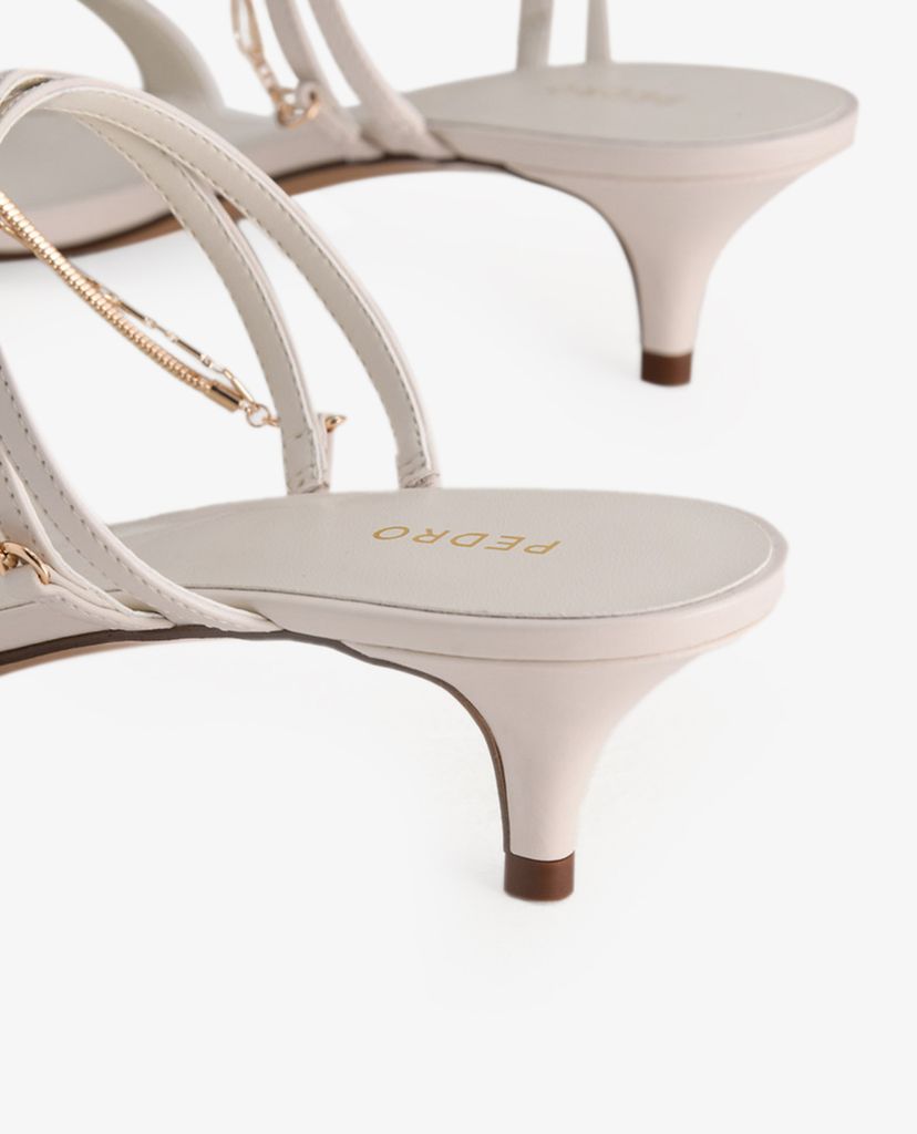 PEDRO - Giày sandals cao gót Gold Chain Strappy