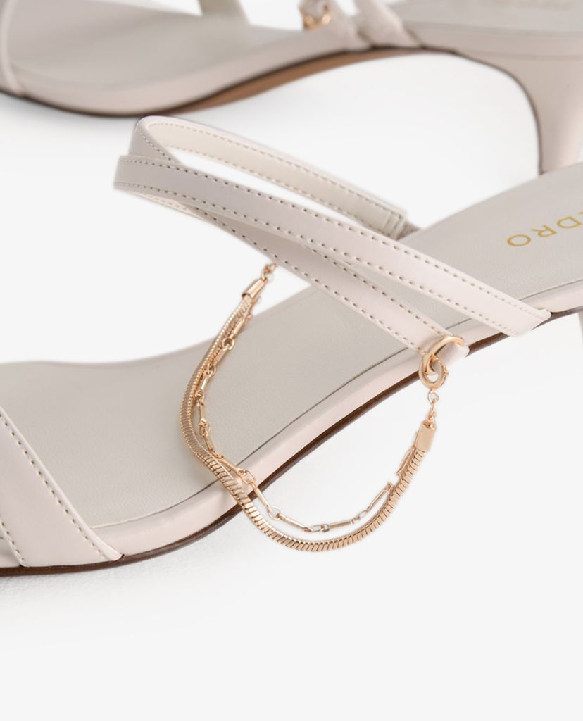 PEDRO - Giày sandals cao gót Gold Chain Strappy