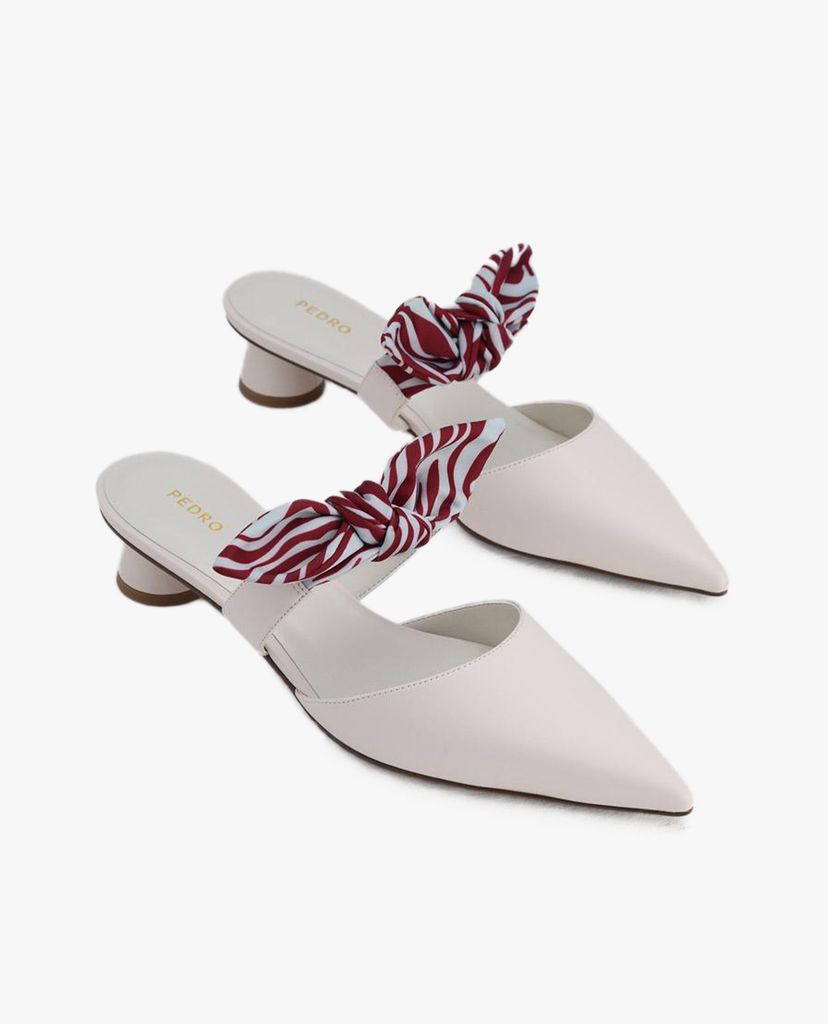 PEDRO - Giày cao gót mũi nhọn hở gót Knotted Pointed Toe Mules