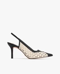 CHARLES & KEITH - Giày cao gót mũi nhọn Crochet & Leather
