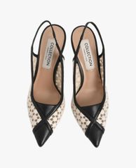 CHARLES & KEITH - Giày cao gót mũi nhọn Crochet & Leather