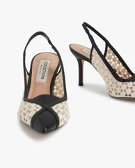 CHARLES & KEITH - Giày cao gót mũi nhọn Crochet & Leather