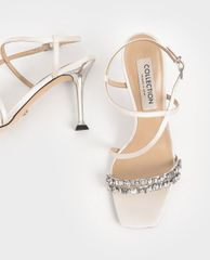 CHARLES & KEITH - Giày cao gót quai ngang Wedding Collection Satin Gem