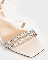 CHARLES & KEITH - Giày cao gót quai ngang Wedding Collection Satin Gem