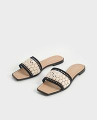 CHARLES & KEITH - Dép nữ quai ngang Asymmetric Toe Crochet