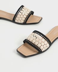 CHARLES & KEITH - Dép nữ quai ngang Asymmetric Toe Crochet