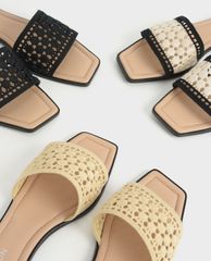 CHARLES & KEITH - Dép nữ quai ngang Asymmetric Toe Crochet