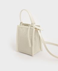 CHARLES & KEITH - Túi tote nữ chữ nhật Knotted Handle