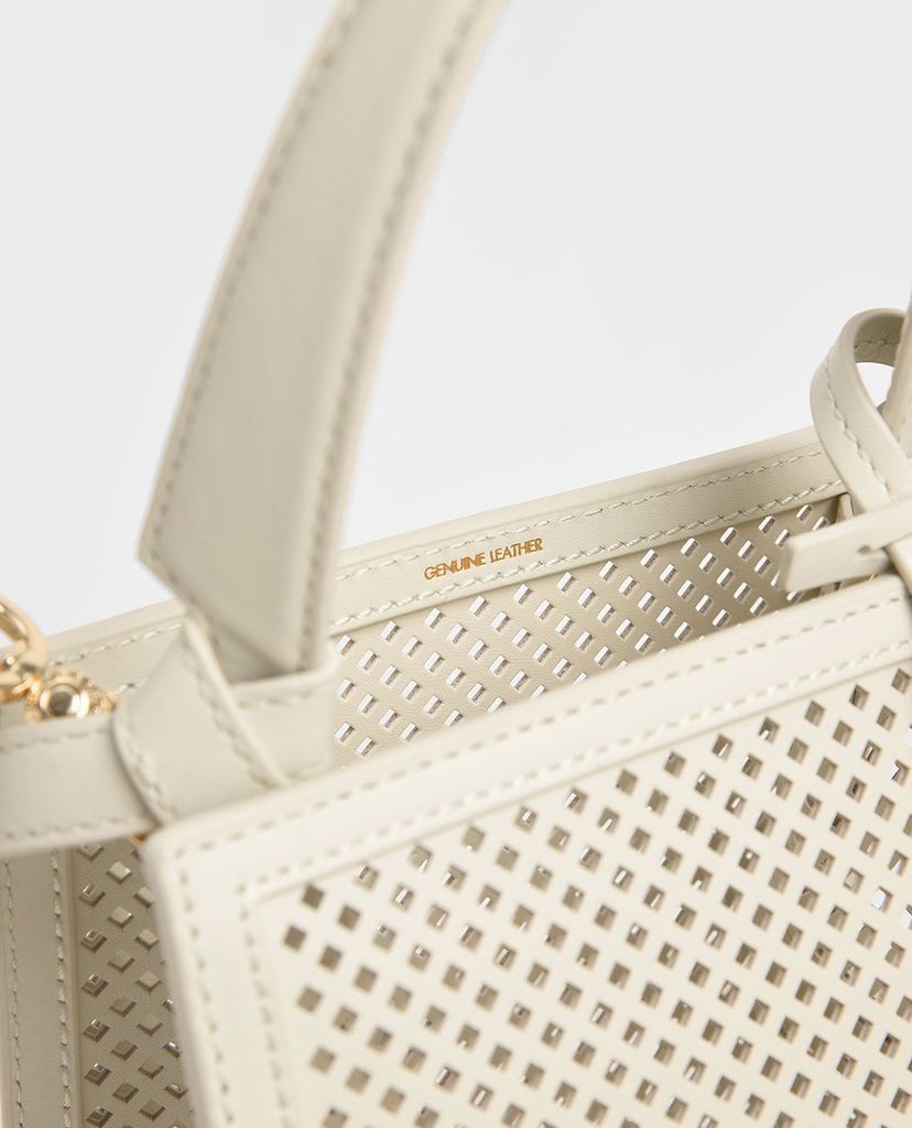 CHARLES & KEITH - Túi tote nữ chữ nhật Knotted Handle