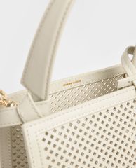 CHARLES & KEITH - Túi tote nữ chữ nhật Knotted Handle