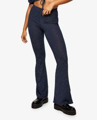 TOPSHOP - Quần kiểu nữ ống loe Navy Glitter Flare