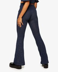 TOPSHOP - Quần kiểu nữ ống loe Navy Glitter Flare