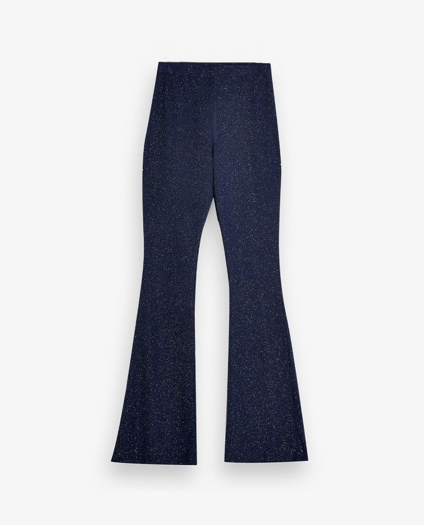 TOPSHOP - Quần kiểu nữ ống loe Navy Glitter Flare