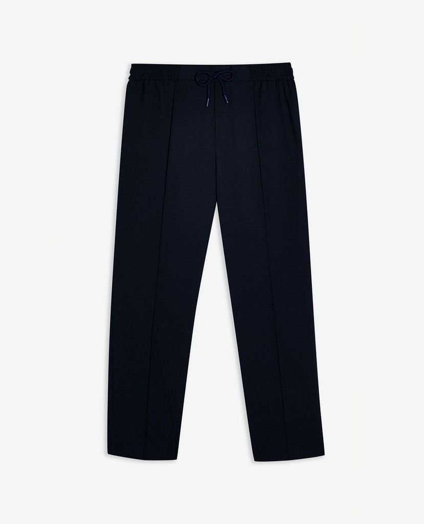 TOPMAN - Quần jogger nam lưng thun không bo gấu Navy Smart