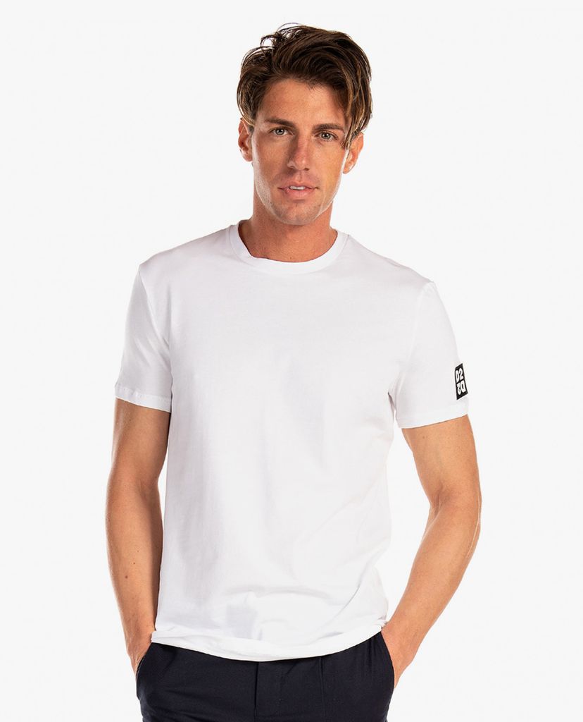 DSQUARED2 - Áo thun nam ngắn tay cổ tròn Logo Patch