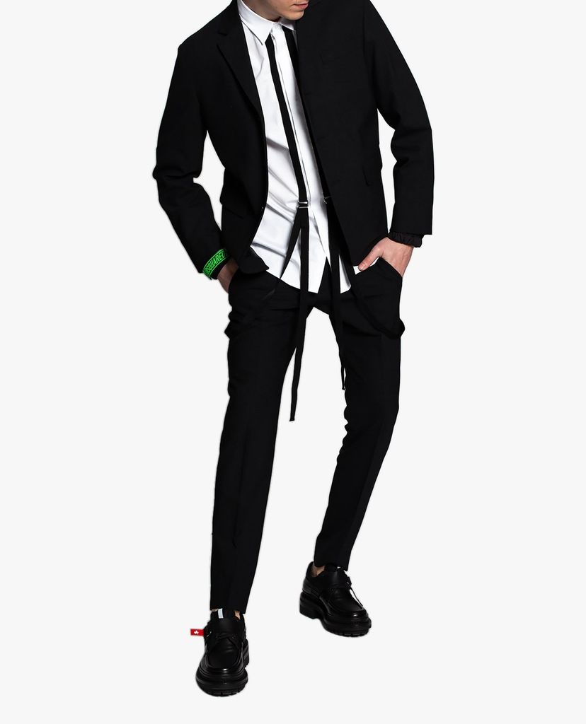DSQUARED2 - Áo sơ mi nam tay dài cổ bẻ phom suông Brace