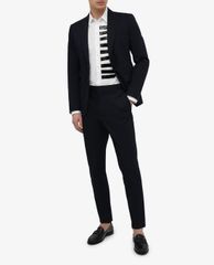 DSQUARED2 - Áo sơ mi nam cổ bẻ tay dài phối kẻ sọc thời trang