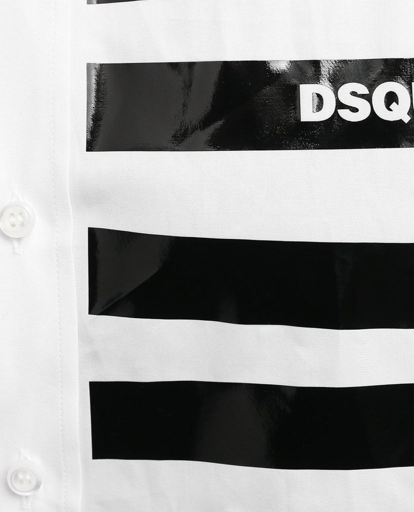DSQUARED2 - Áo sơ mi nam cổ bẻ tay dài phối kẻ sọc thời trang