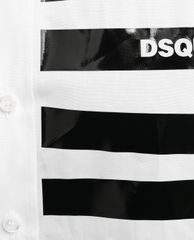 DSQUARED2 - Áo sơ mi nam cổ bẻ tay dài phối kẻ sọc thời trang