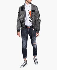 DSQUARED2 - Áo sơ mi nam tay dài cổ bẻ phom suông phối túi thời trang