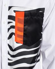 DSQUARED2 - Áo sơ mi nam tay dài cổ bẻ phom suông phối túi thời trang