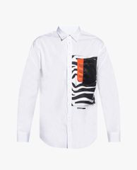 DSQUARED2 - Áo sơ mi nam tay dài cổ bẻ phom suông phối túi thời trang