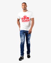 DSQUARED2 - Áo thun nam cổ tròn ngắn tay phối logo giữa ngực