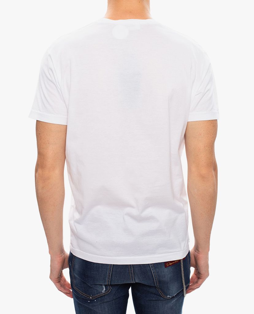 DSQUARED2 - Áo thun nam cổ tròn tay ngắn White Cotton