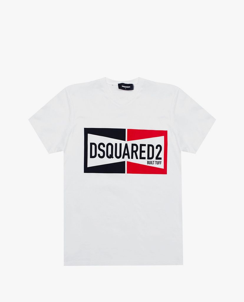 DSQUARED2 - Áo thun nam cổ tròn tay ngắn White Cotton