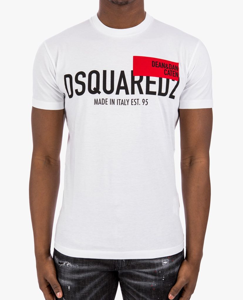 DSQUARED2 - Áo thun nam cổ tròn ngắn tay Red Flag
