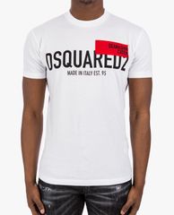 DSQUARED2 - Áo thun nam cổ tròn ngắn tay Red Flag