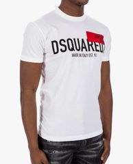 DSQUARED2 - Áo thun nam cổ tròn ngắn tay Red Flag