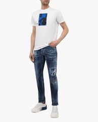DSQUARED2 - Áo thun nam cổ tròn tay ngắn in hình trẻ trung