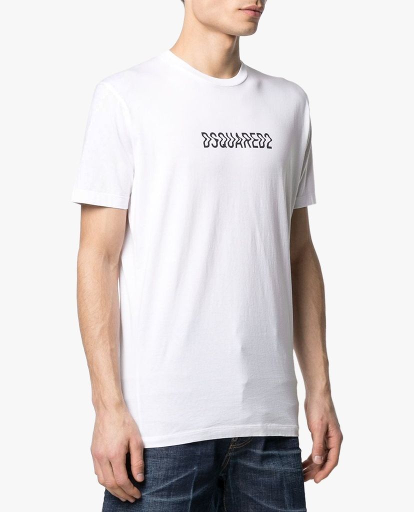DSQUARED2 - Áo thun nam ngắn tay cổ tròn phối logo hiện đại