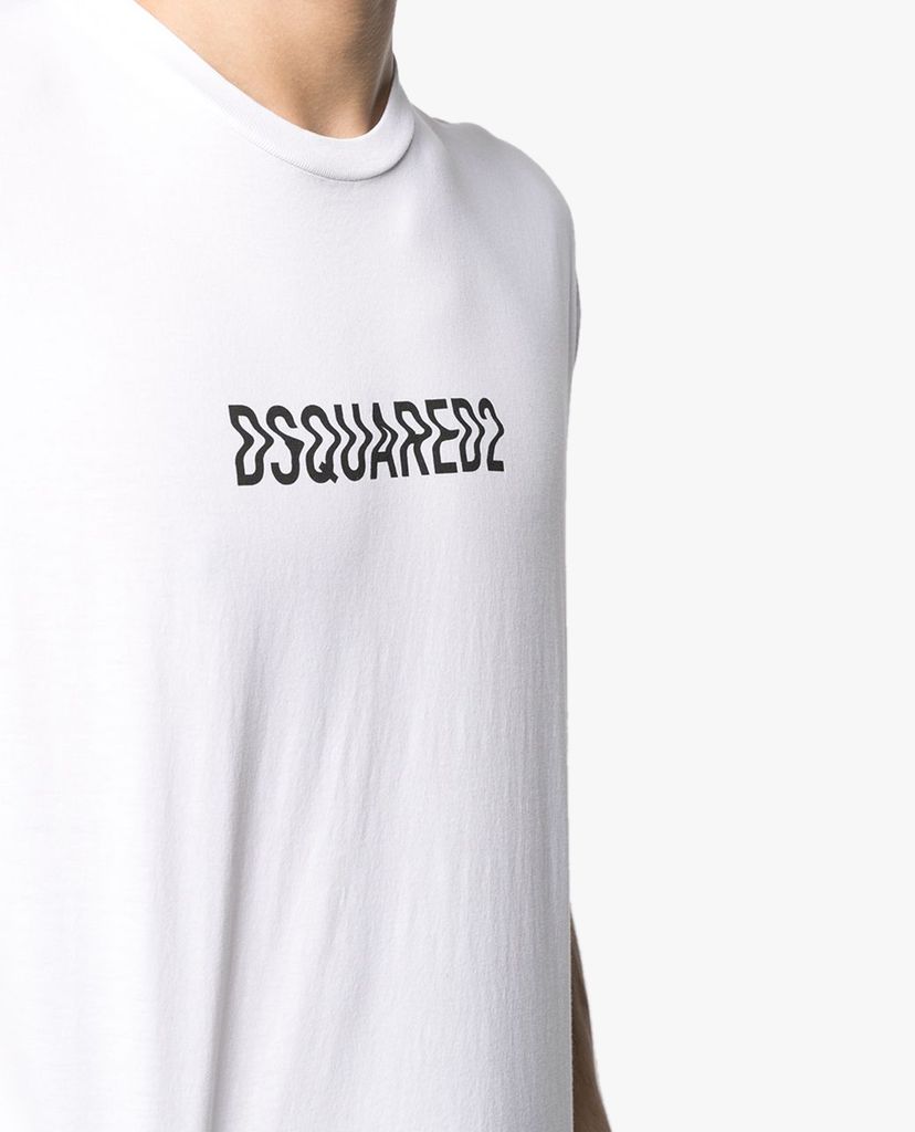 DSQUARED2 - Áo thun nam ngắn tay cổ tròn phối logo hiện đại