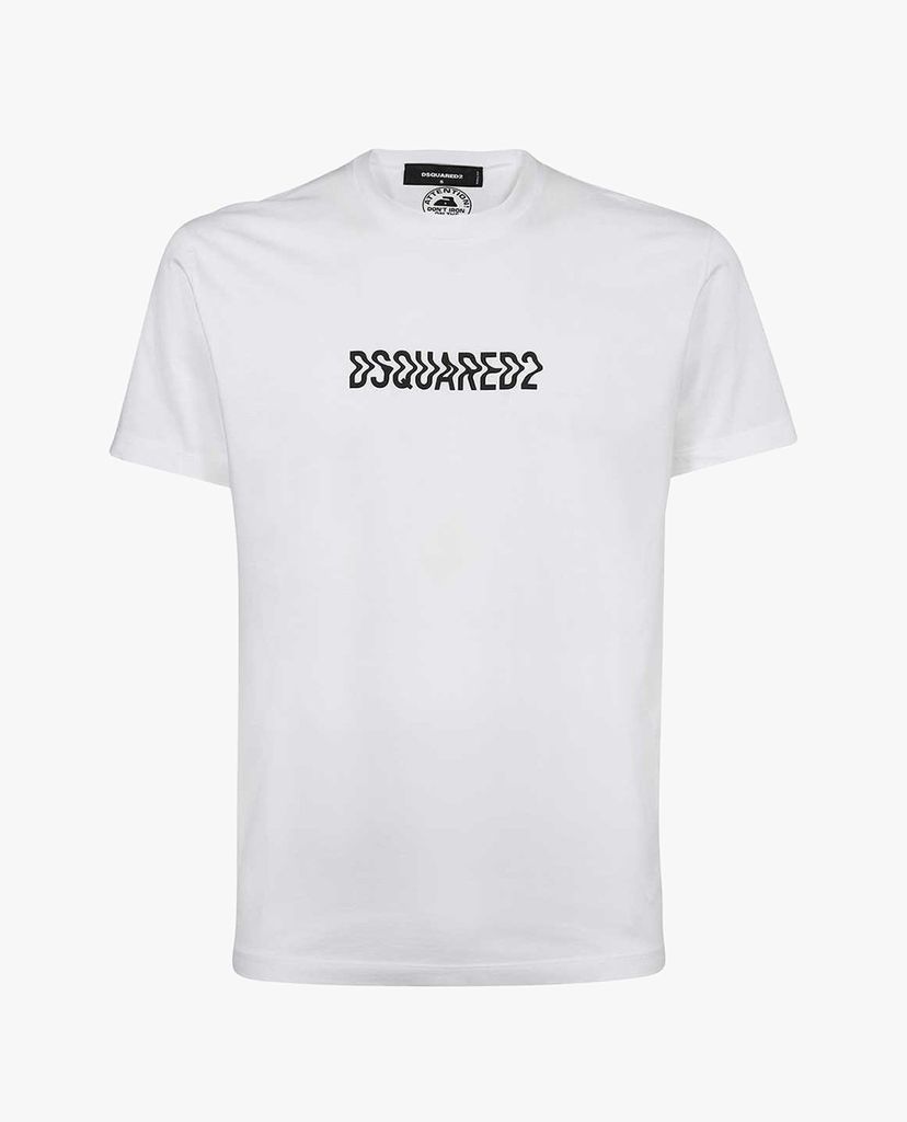DSQUARED2 - Áo thun nam ngắn tay cổ tròn phối logo hiện đại