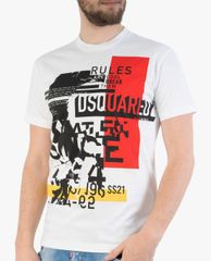 DSQUARED2 - Áo thun nam tay ngắn D2 Punk Print