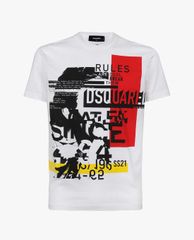 DSQUARED2 - Áo thun nam tay ngắn D2 Punk Print