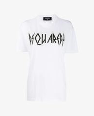 DSQUARED2 - Áo thun nữ ngắn tay cổ tròn phối hình in thời trang