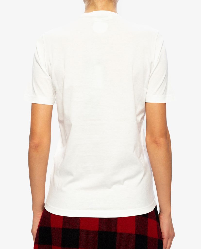 DSQUARED2 - Áo thun nữ ngắn tay cổ tròn phối hình in thời trang