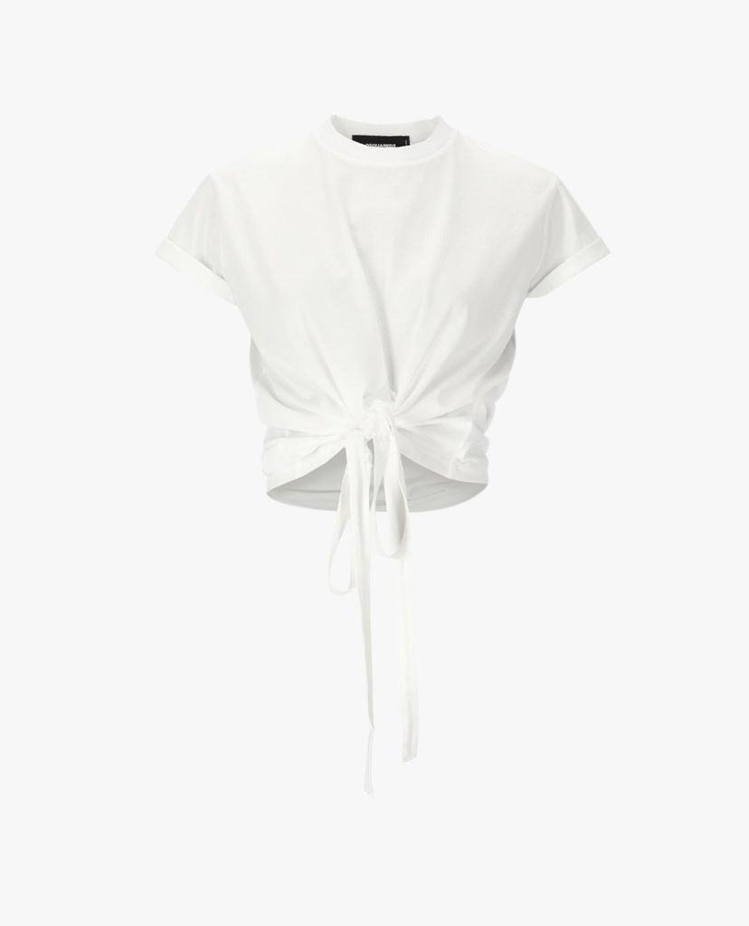 DSQUARED2 - Áo croptop nữ cột dây Caten Twins