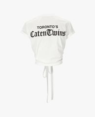 DSQUARED2 - Áo croptop nữ cột dây Caten Twins