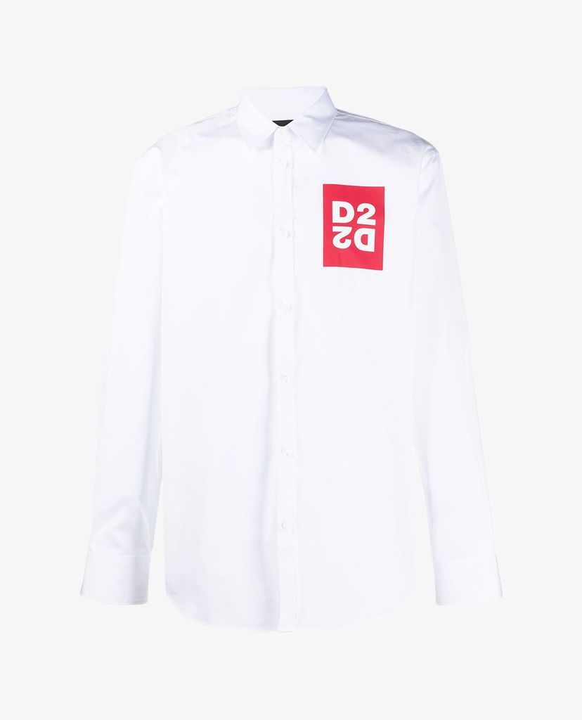 DSQUARED2 - Áo sơ mi nam tay dài in logo Shirt White