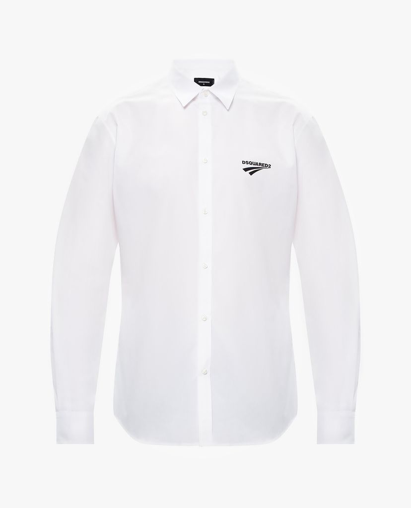 DSQUARED2 - Áo sơ mi nam phom ôm tay dài Logo