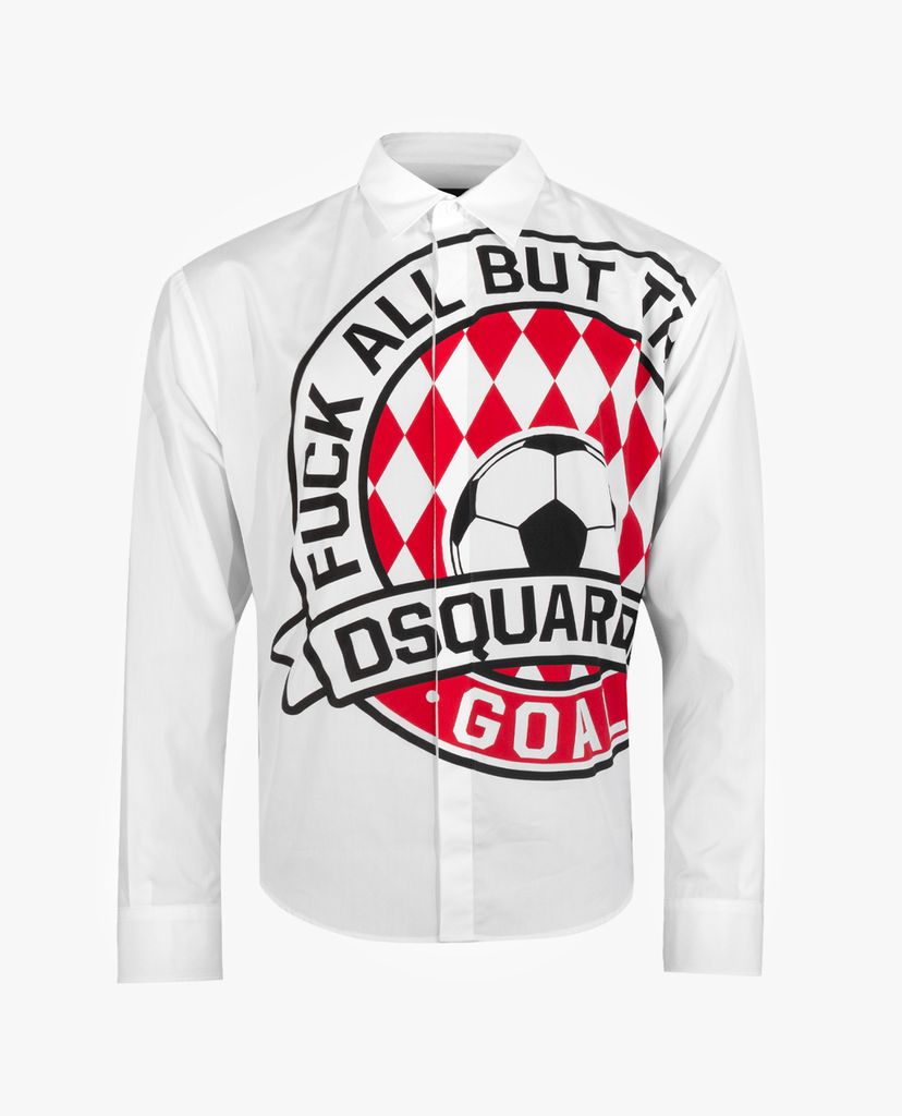 DSQUARED2 - Áo sơ mi nam tay dài All But The Goal Print