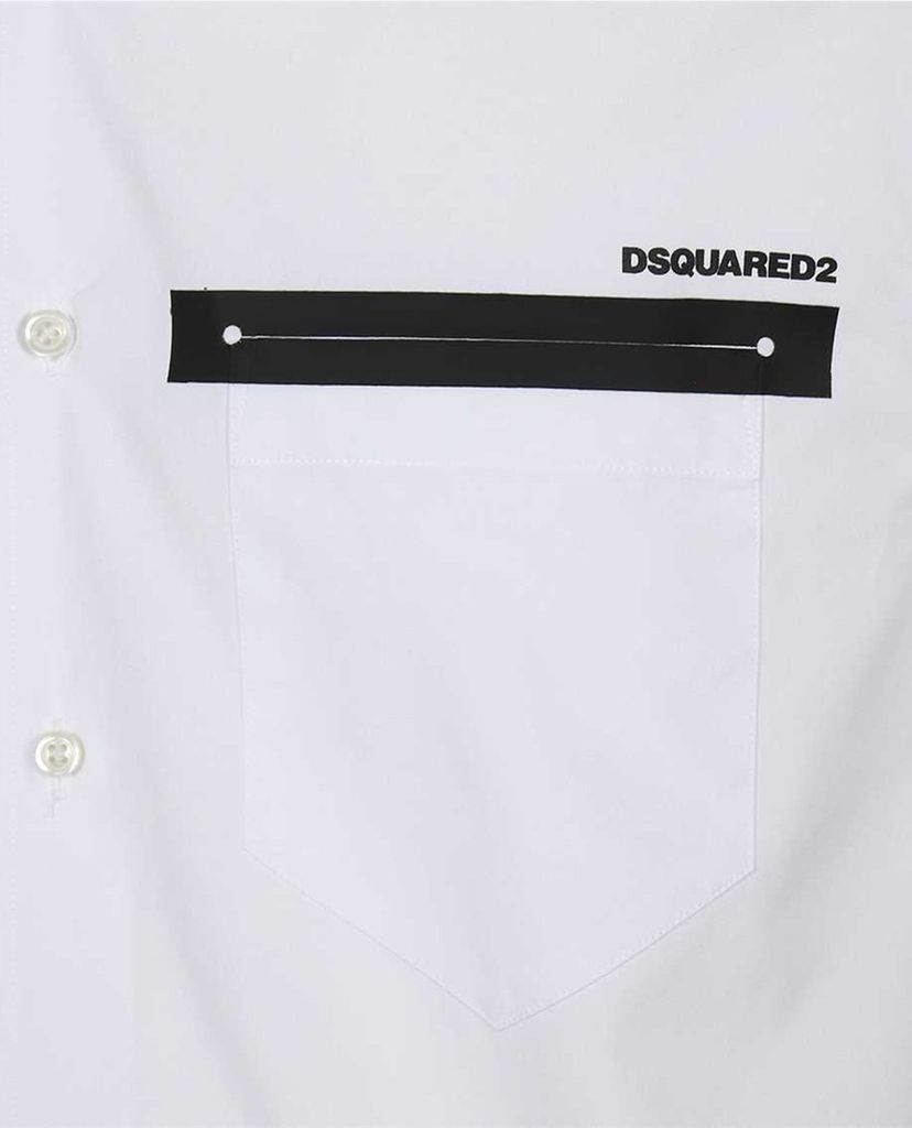 DSQUARED2 - Áo sơ mi nam ngắn tay Poplin