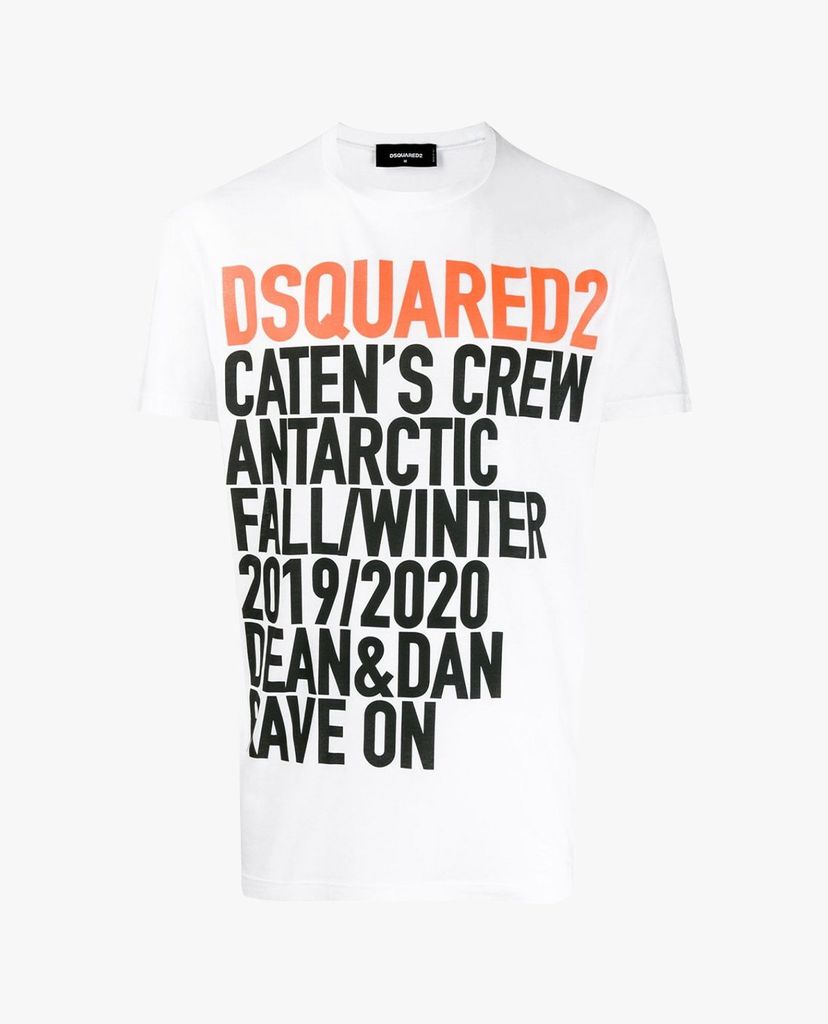 DSQUARED2 - Áo thun nam cổ tròn ngắn tay phối chữ in